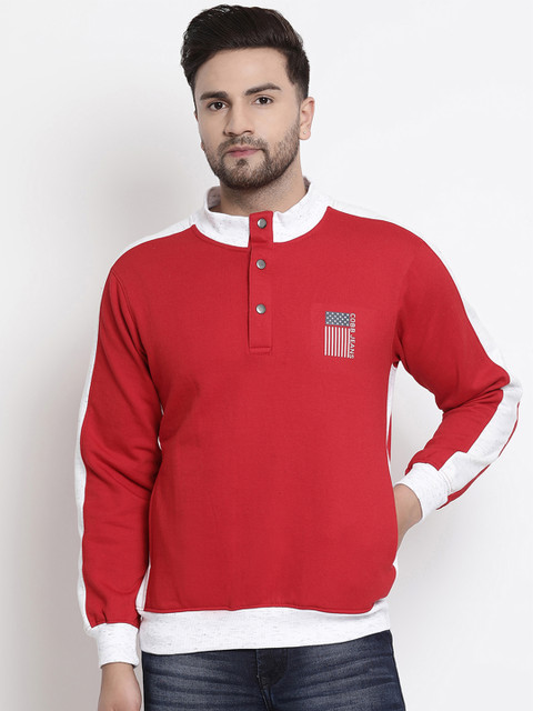 

COBB Men Red Solid Sweatshirt