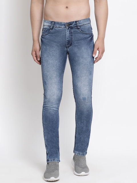 

COBB Men Blue Slim Fit Mid-Rise Low Distress Jeans