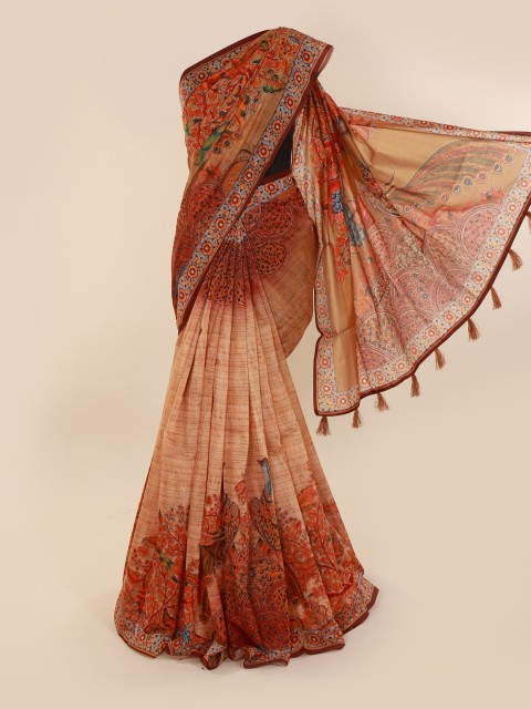 

Pothys Brown Printed Cotton Blend Saree