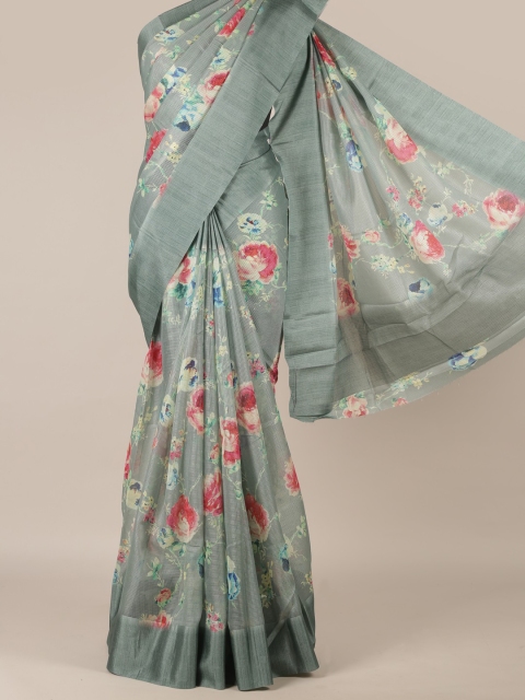 

Pothys Green Woven Design Jute Silk Saree