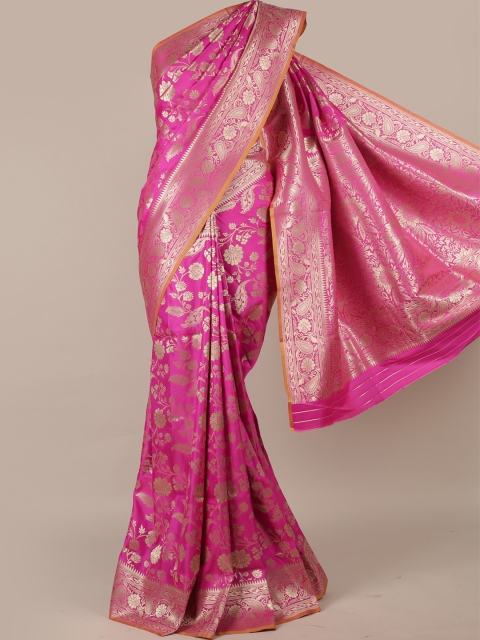 

Pothys Magenta Woven Design Jute Silk Saree