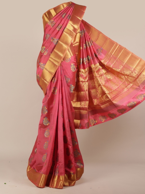 

Pothys Pink Woven Design Jute Silk Saree