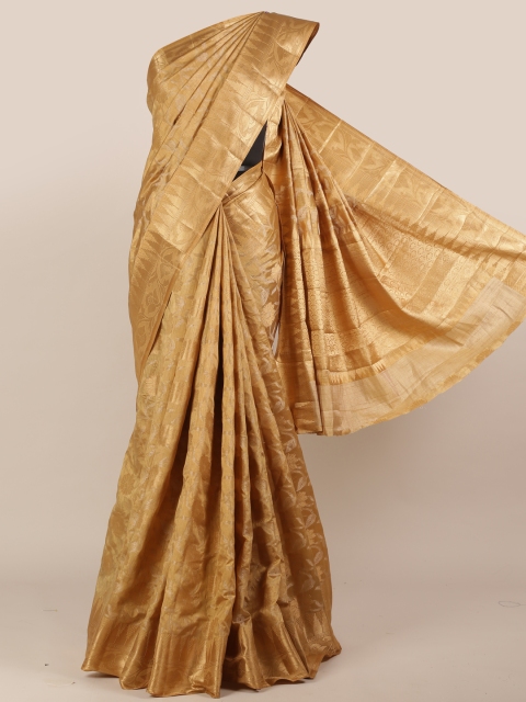 

Pothys Gold-Toned Woven Design Jute Silk Saree