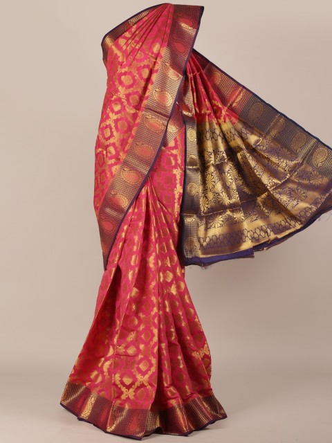 

Pothys Pink Woven Design Jute Silk Saree
