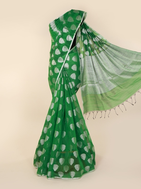 

Pothys Green Woven Design Cotton Blend Saree