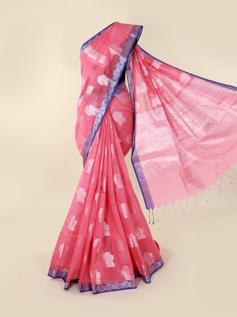 

Pothys Peach-Coloured Woven Design Cotton Blend Saree