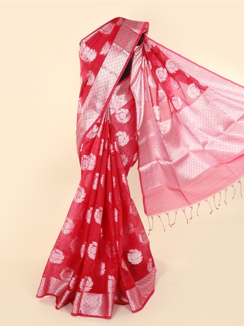 

Pothys Magenta Woven Design Cotton Blend Saree