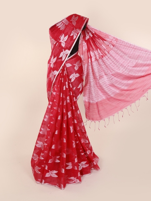 

Pothys Red Woven Design Cotton Blend Saree