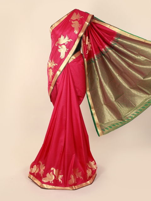 

Pothys Magenta Woven Design Art Silk Saree