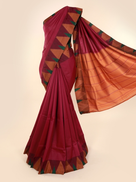 

Pothys Magenta & Orange Art Silk Woven Design Saree