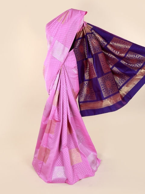 

Pothys Lavender & Blue Art Silk Printed Saree