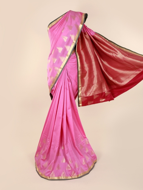 

Pothys Pink Woven Design Art Silk Saree