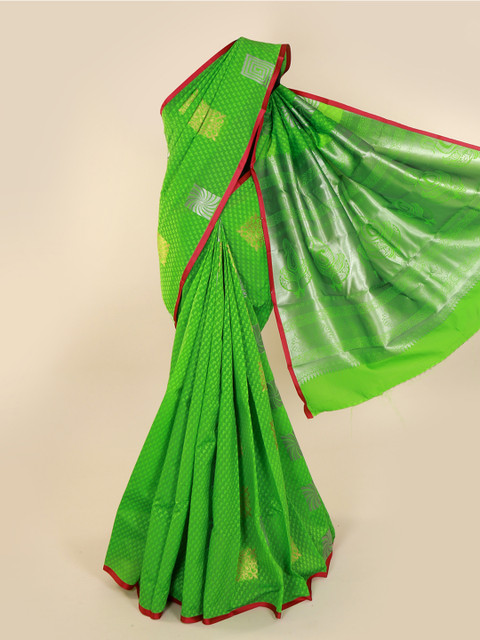 

Pothys Green Printed Art Silk Saree
