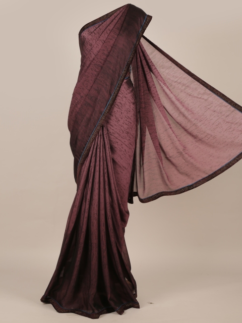 

Pothys Burgundy Printed Poly Chiffon Saree