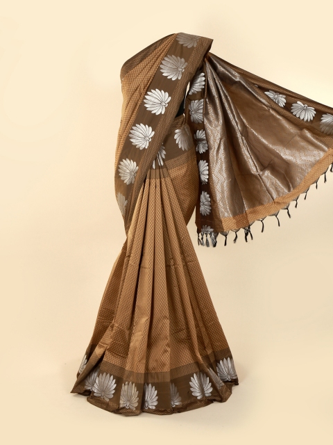 

Pothys Brown Woven Design Art Silk Saree