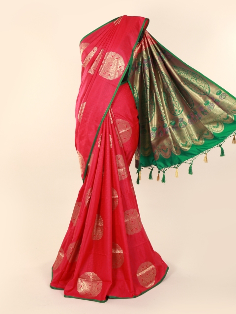 

Pothys Pink Woven Design Art Silk Saree