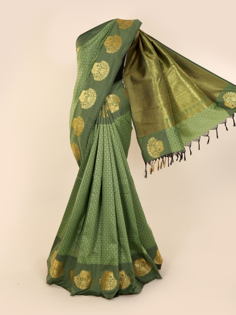 

Pothys Green & Gold-Coloured Art Silk Woven Design Saree