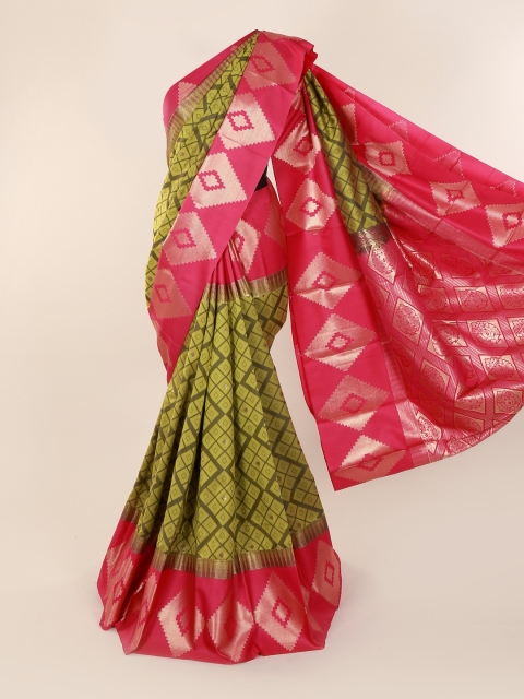 

Pothys Green & Pink Art Silk Printed Saree