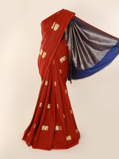 

Pothys Red Woven Design Art Silk Saree