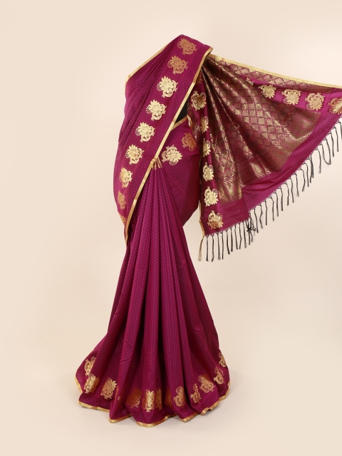 

Pothys Purple Woven Design Art Silk Saree