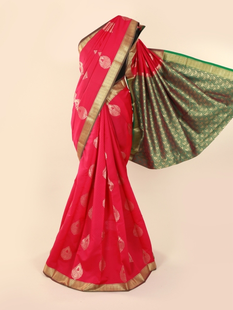 

Pothys Red Woven Design Art Silk Saree