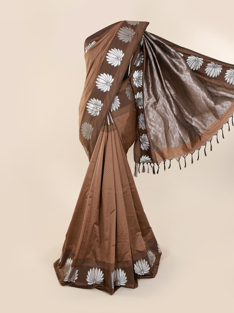 

Pothys Brown Woven Design Art Silk Saree