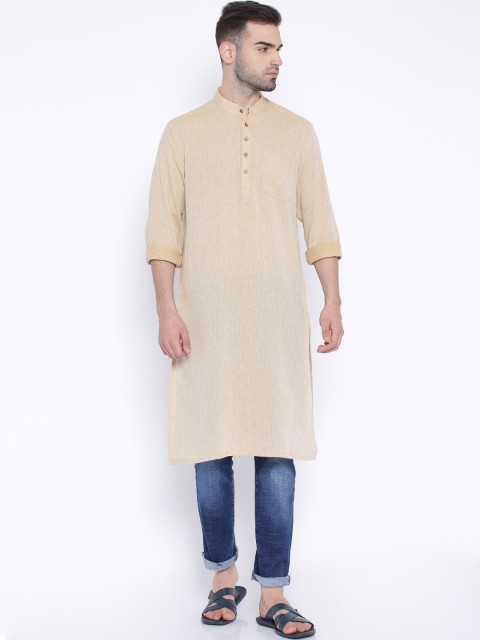 

indus route by Pantaloons Beige Kurta