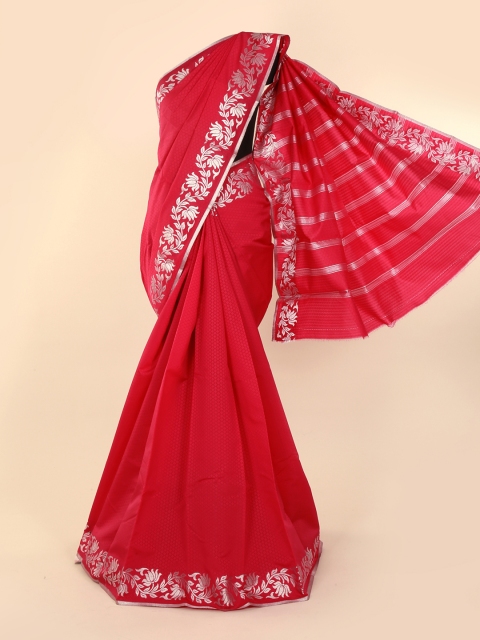 

Pothys Red Solid Art Silk Saree