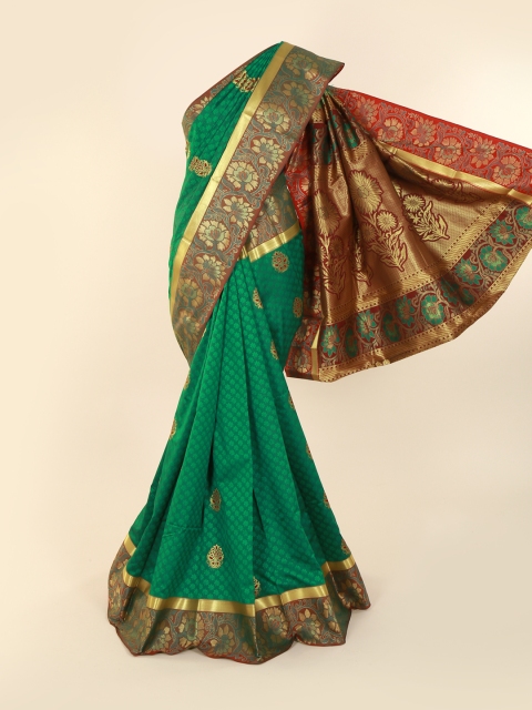 

Pothys Green Printed Art Silk Saree