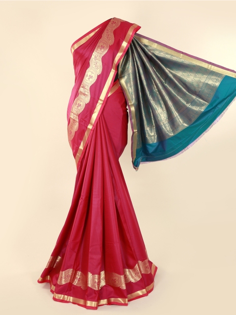 

Pothys Magenta Woven Design Art Silk Saree