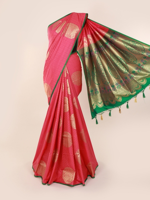 

Pothys Pink & Gold-Coloured Art Silk Printed Saree