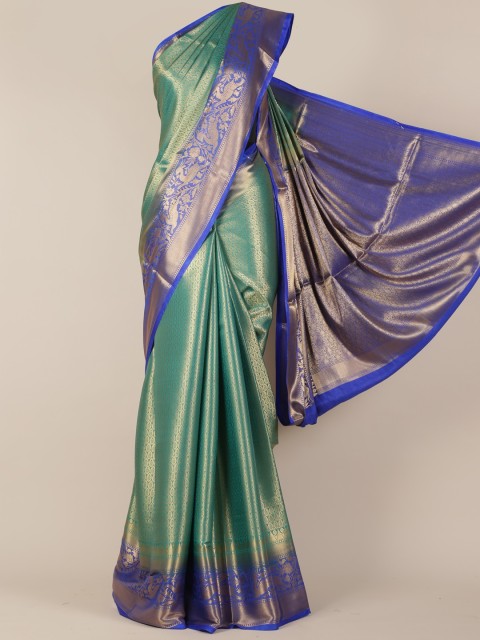 

Pothys Green Woven Design Jute Silk Saree