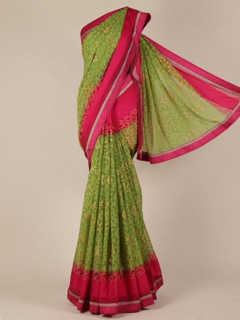 

Pothys Green Woven Design Poly Georgette Saree