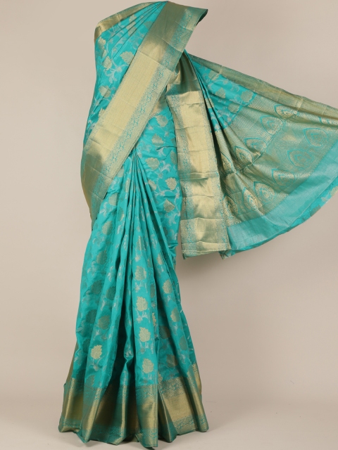 

Pothys Green Woven Design Jute Silk Saree