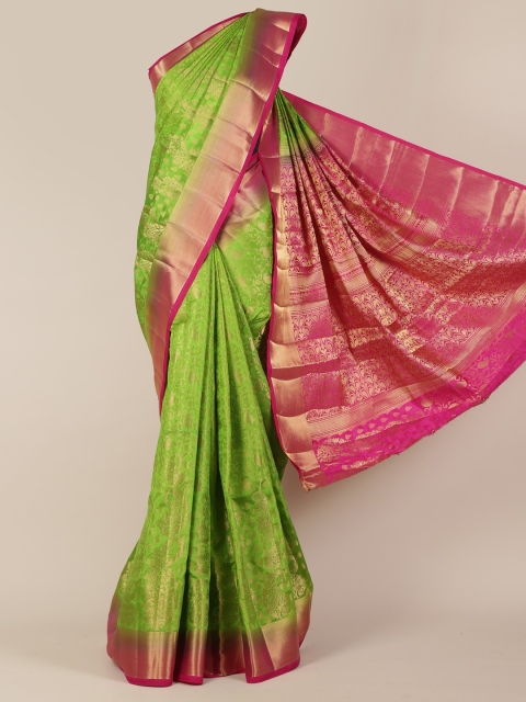 

Pothys Green Woven Design Jute Silk Saree