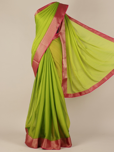 

Pothys Green & Pink Poly Georgette Woven Design Saree