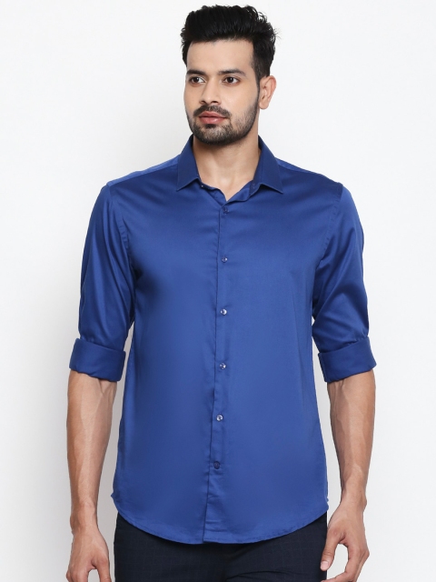 

RICHARD PARKER by Pantaloons Men Blue Slim Fit Solid Casual Shirt
