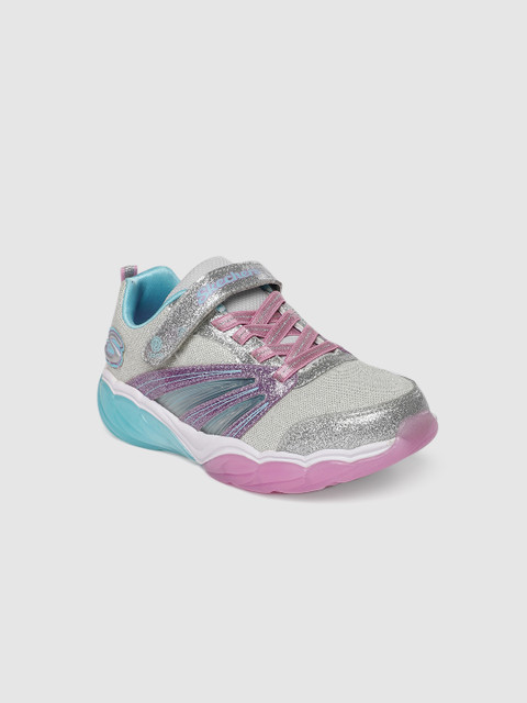 

Skechers Girls Silver-Toned FUSION FLASH Sneakers