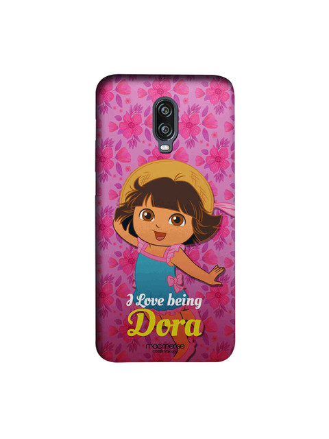 

macmerise Multicoloured Lovely Dora OnePlus 6T Back Cover, Multi