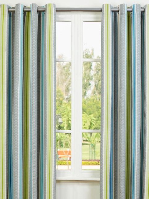 

MASPAR Blue & Grey Striped Door Curtain