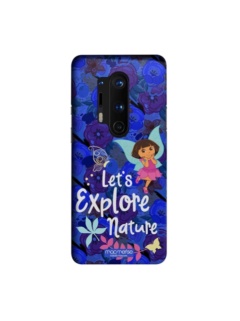 

macmerise Unisex Blue & Pink Explore with dora OnePlus 8 Pro Dora Back Cover