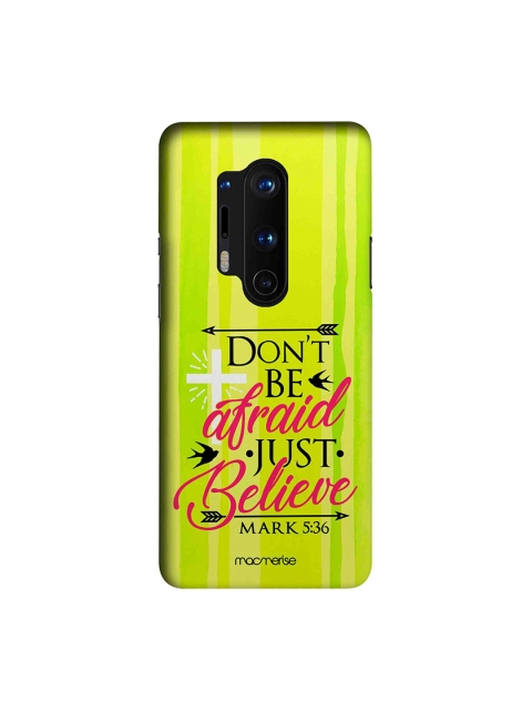 

macmerise Lime Green & Red Just Believe OnePlus 8 Pro Back Cover