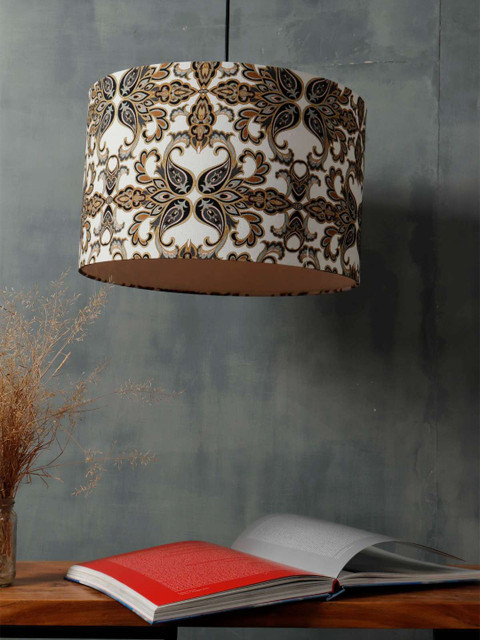

Grated Ginger Off-White & Brown Printed Contemporary Ceiling Lantern