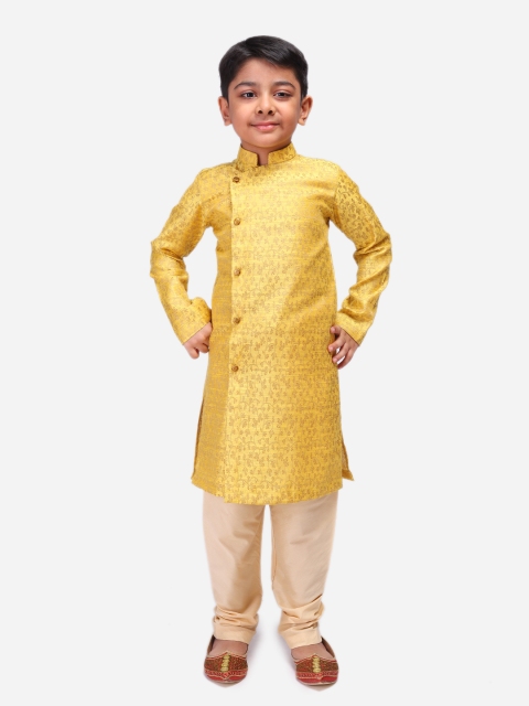 

NAMASKAR Boys Yellow Kurta