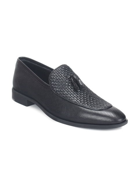 

Blackberrys Men Black Leather Semiformal Shoes