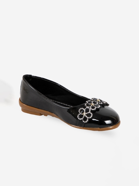 

YK Girls Black Embellished Ballerinas