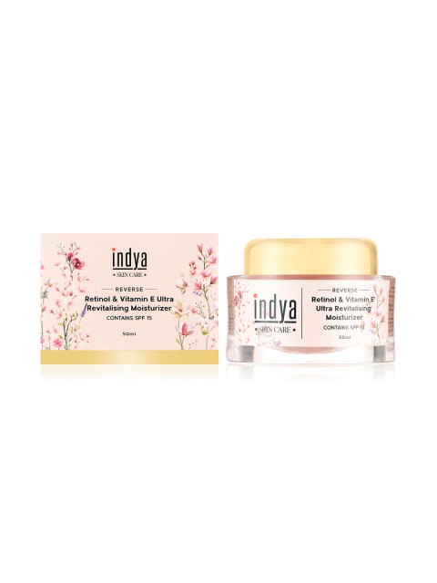 

INDYA Retinol & Vitamin E Ultra Revitalising Moisturiser 50ml, Pink