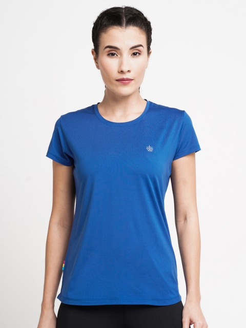

Cultsport Women Blue Solid Round Neck T-shirt
