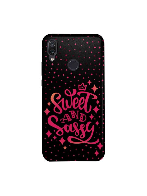 

macmerise Black & Pink Sweet And Sassy Xiaomi Redmi Note 7 Pro Back Cover