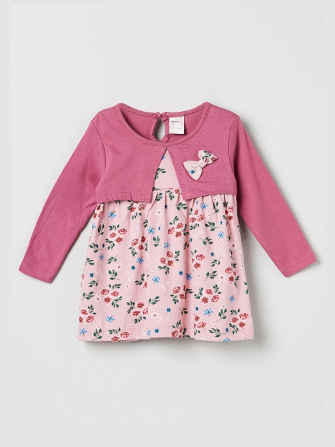 

max Girls Floral Printed Empire Dress, Multi